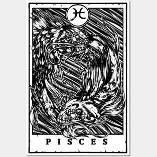 Pisces Zodiac Tarot Posters and Art